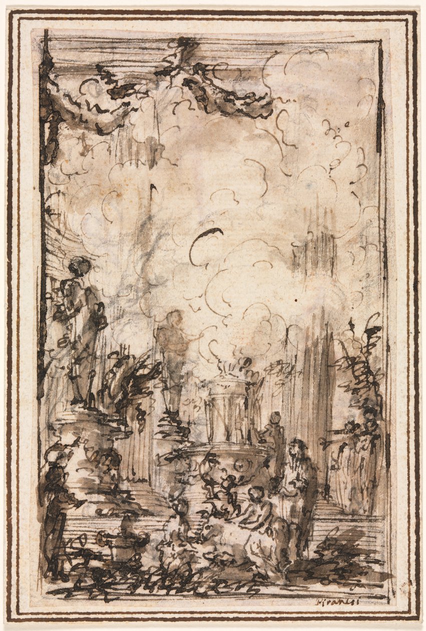 Oferta Sacrificial em um Templo, depois de 1750. de Giovanni Battista Piranesi