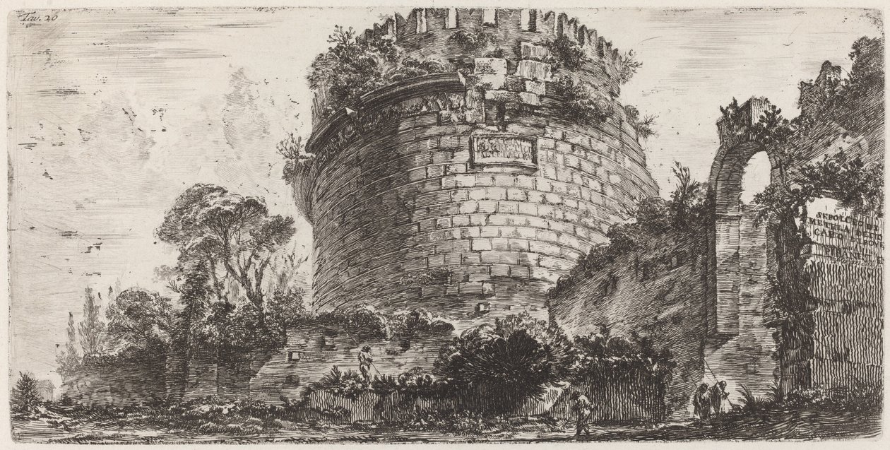 Túmulo de Metella conhecido como Capo di Bove de Giovanni Battista Piranesi