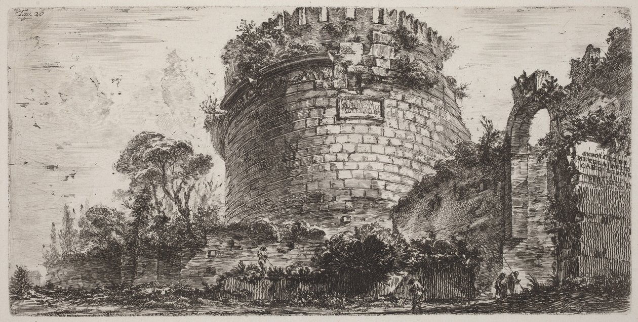 Sepulcro de Metella, dito Capo di Bove de Giovanni Battista Piranesi