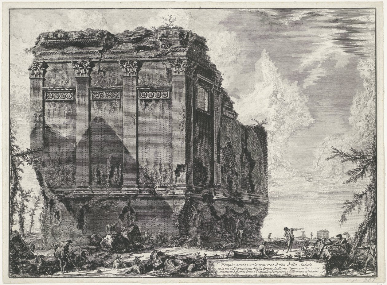 Tempel van Salus em Roma Antigo templo comumente conhecido como della Salute na Via d
