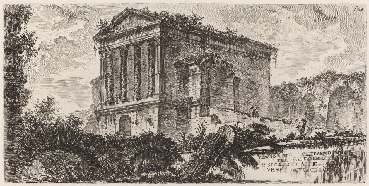 Templo de Clitumno entre Foligno e Spoletti de Giovanni Battista Piranesi