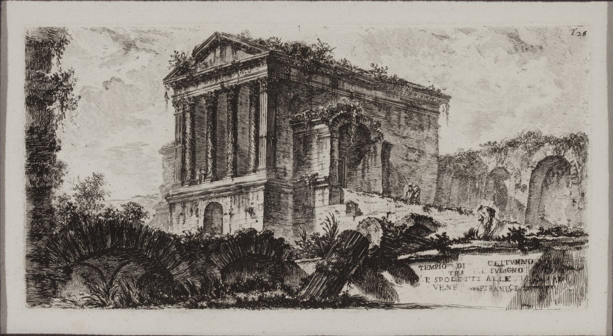 Templo de Clitumnus entre Fulgino e Spoleto de Giovanni Battista Piranesi