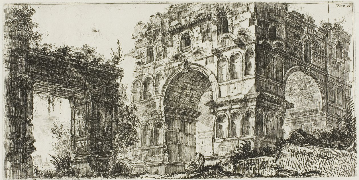 Templo de Janus, placa 11 de Some Views of Triumphal Arches e outros monumentos de Giovanni Battista Piranesi