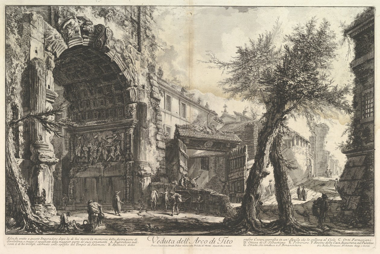 O Arco de Tito Vista do Arco de Tito, ca. 1760 de Giovanni Battista Piranesi