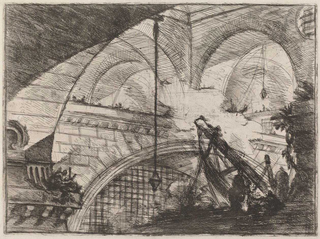 O arco com um ornamento de concha de Giovanni Battista Piranesi