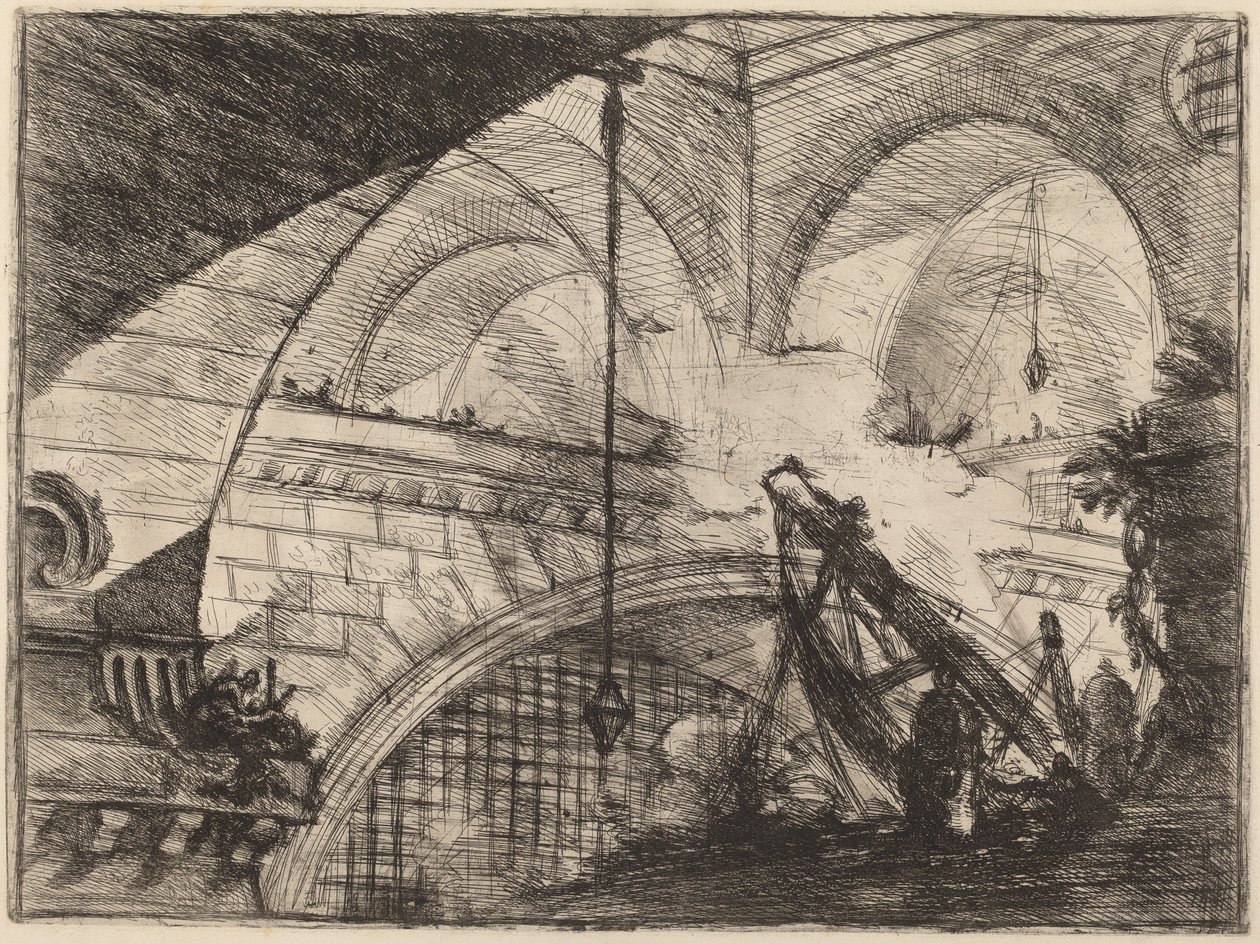 O arco com um ornamento de concha de Giovanni Battista Piranesi