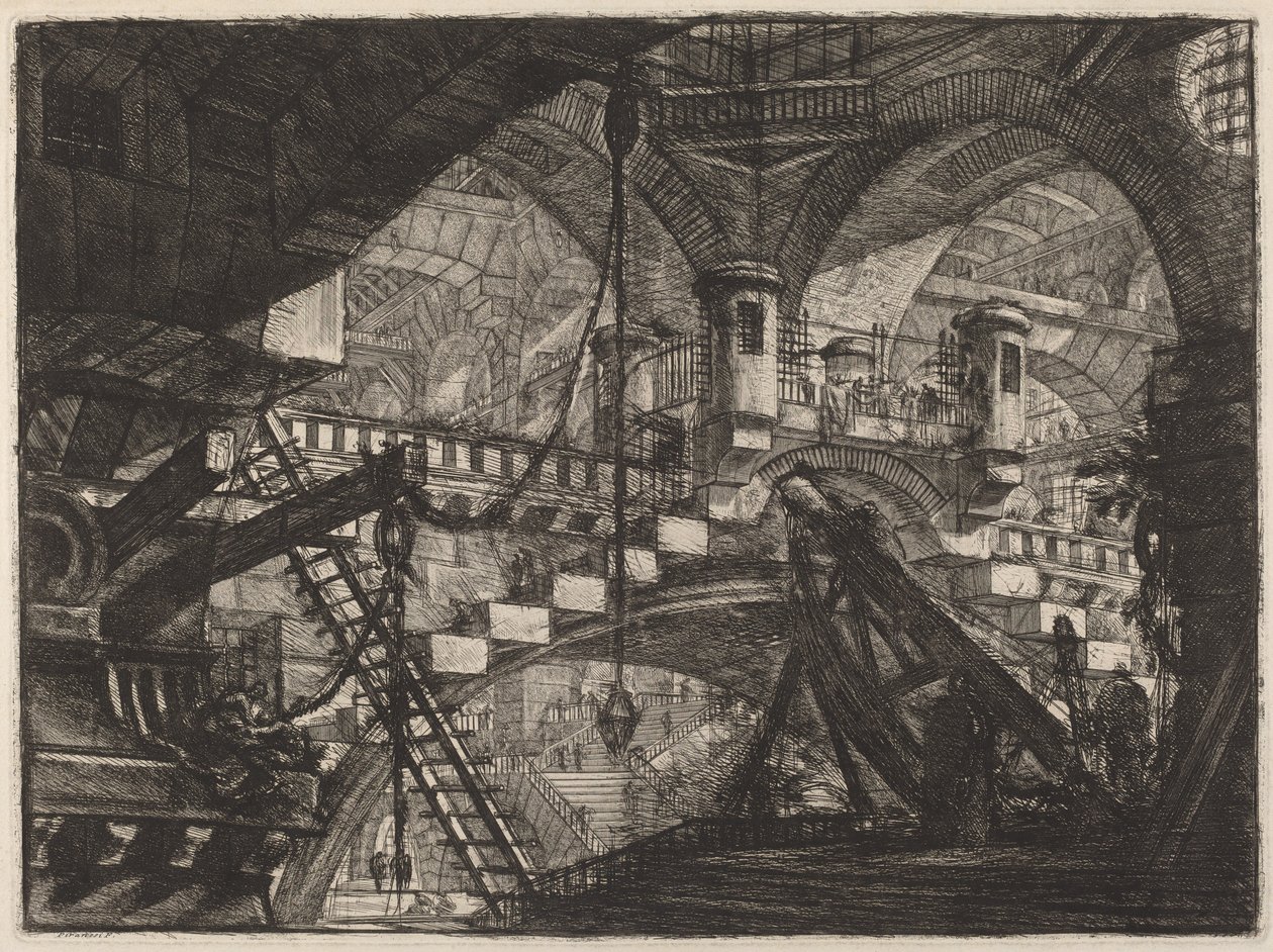 O arco com um ornamento de concha de Giovanni Battista Piranesi