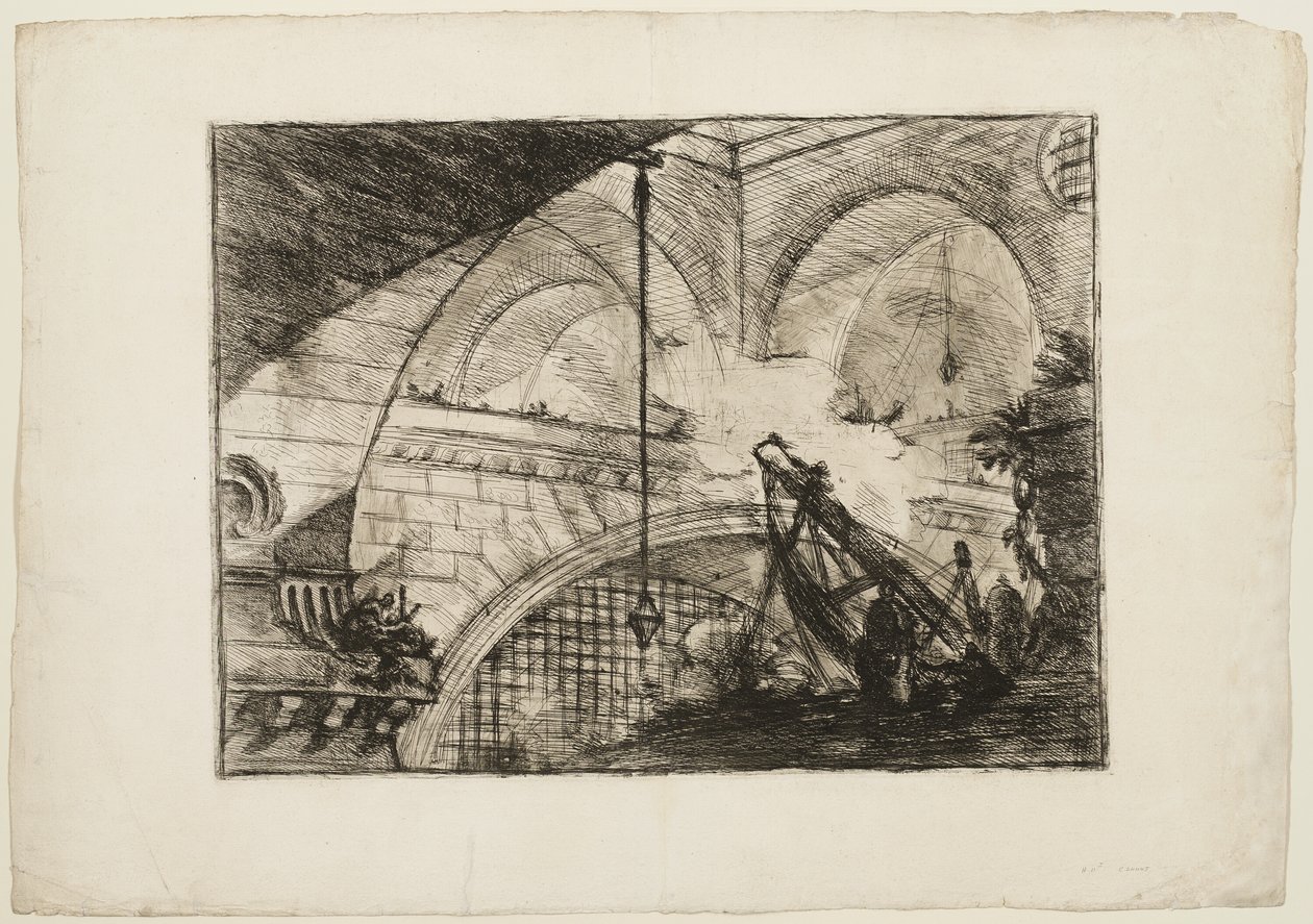 O Arco com um Ornamento de Concha, placa 11 de Prisões Imaginárias de Giovanni Battista Piranesi