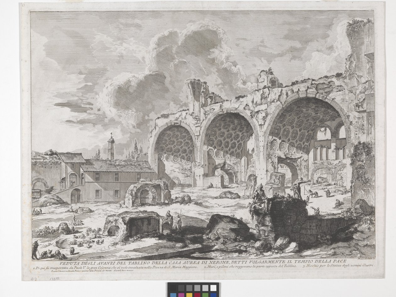 A Basílica de Constantino (gravura e gravura) de Giovanni Battista Piranesi