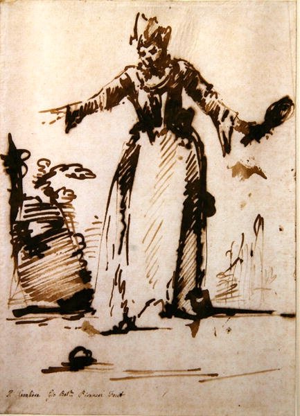 O Cavaleiro (caneta e tinta sobre papel) de Giovanni Battista Piranesi