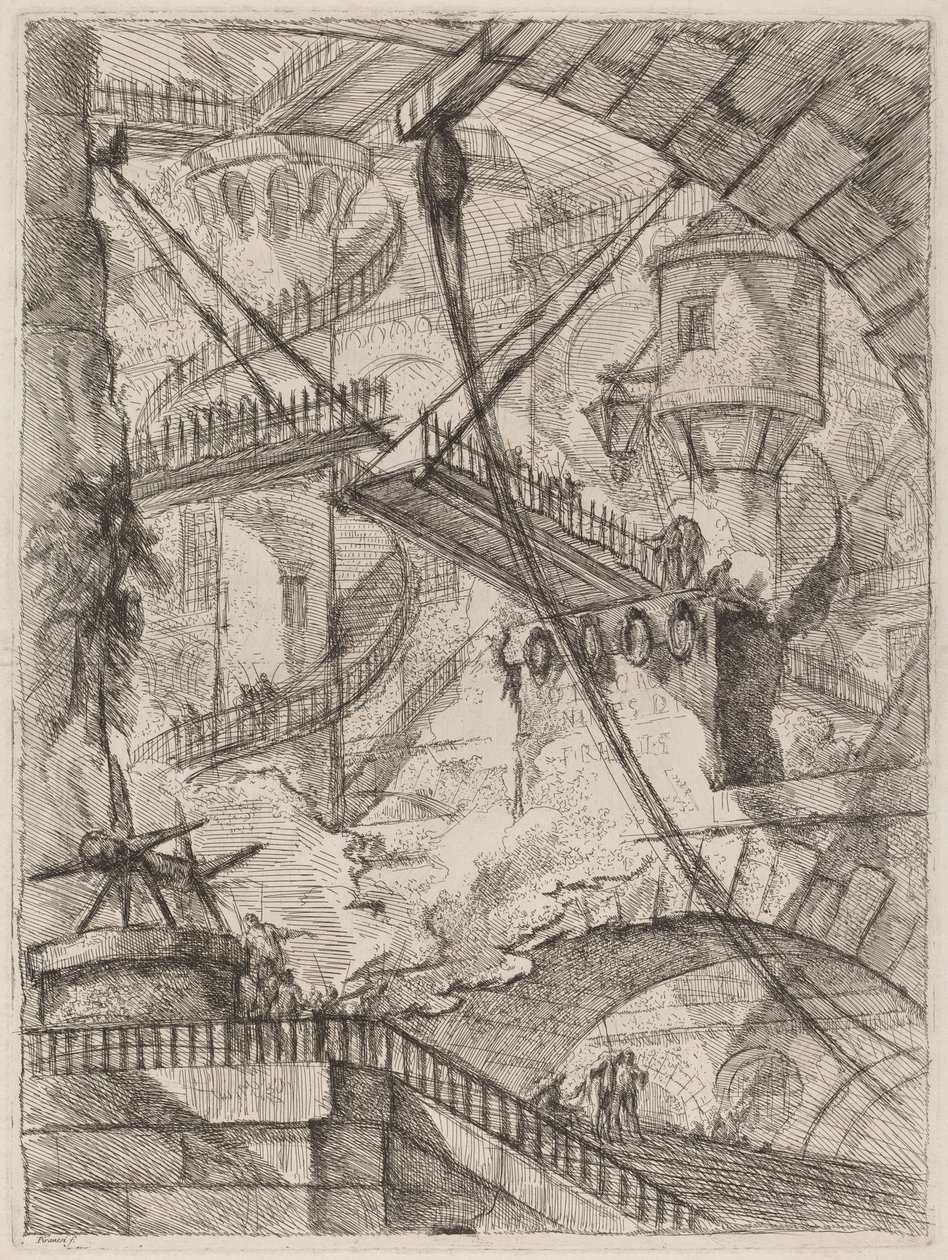A ponte levadiça de Giovanni Battista Piranesi