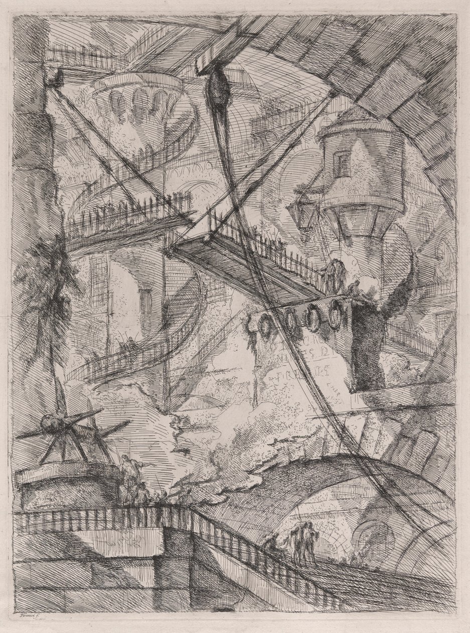 A ponte levadiça, de Carceri d de Giovanni Battista Piranesi