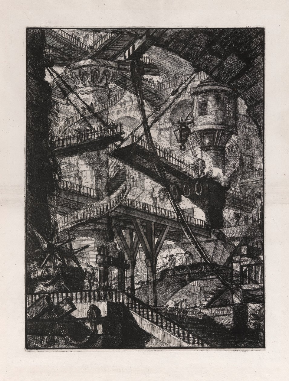 A ponte levadiça, placa 7 de Carceri d de Giovanni-Battista Piranesi