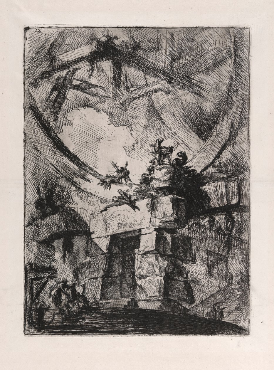A Roda Gigante, placa 9 de Carceri d de Giovanni Battista Piranesi