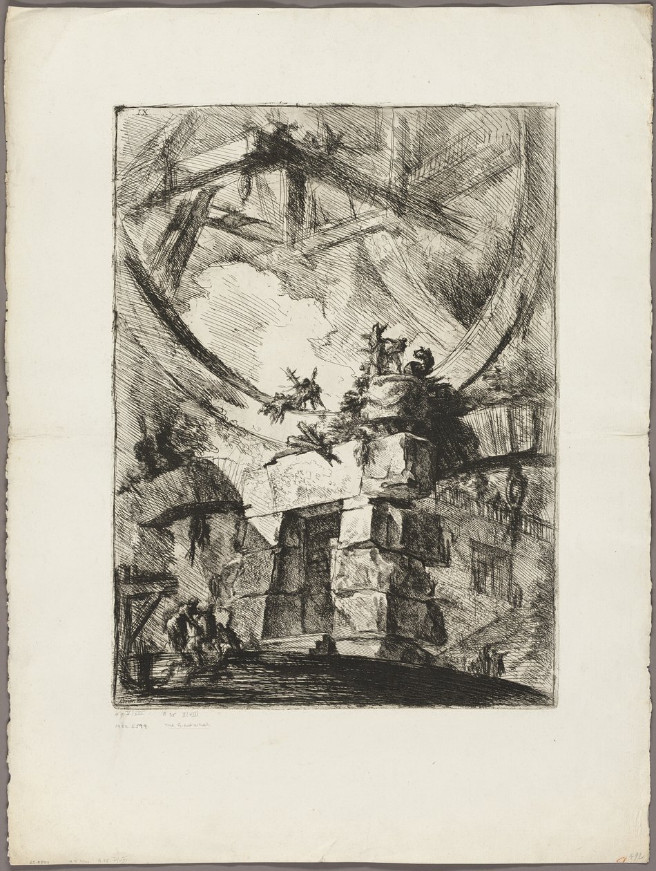 A Roda Gigante, placa 9 de Prisões Imaginárias de Giovanni Battista Piranesi