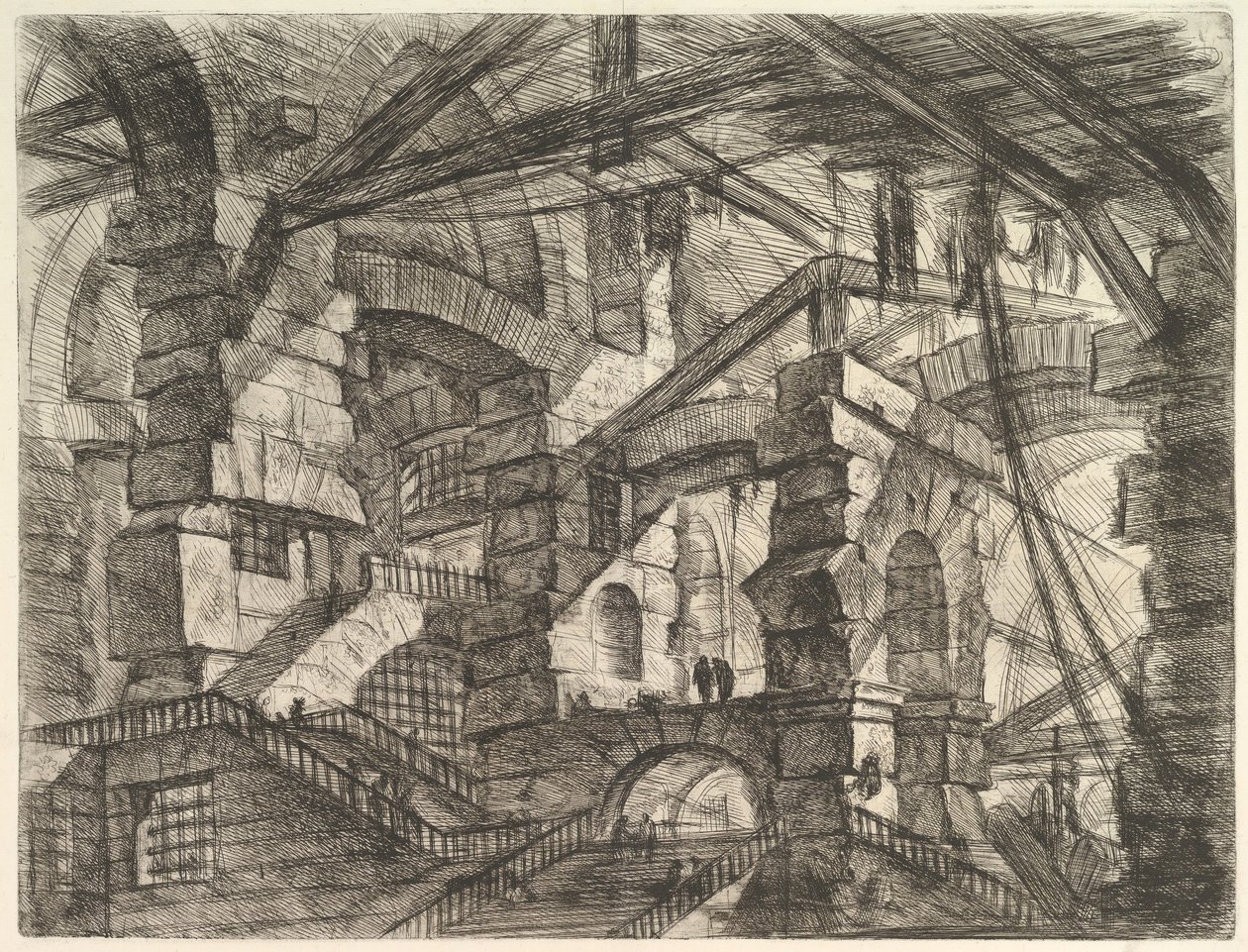 O Arco Gótico, de Carceri dinvenzione Imaginary Prisons, ca. 1749-50. de Giovanni Battista Piranesi