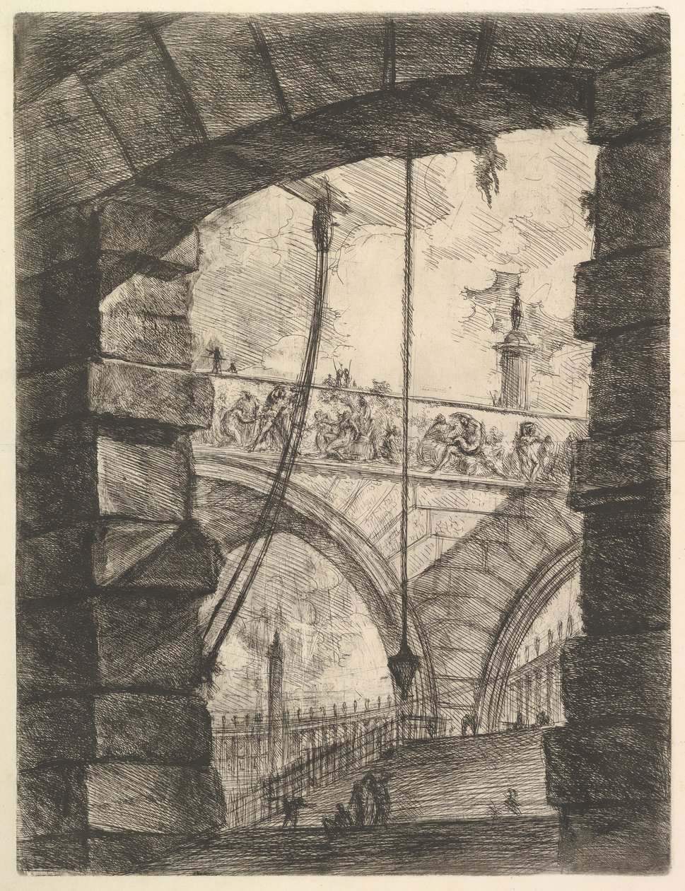 A Grand Piazza, de Prisões das prisões imaginárias, ca. 1749-50. de Giovanni Battista Piranesi