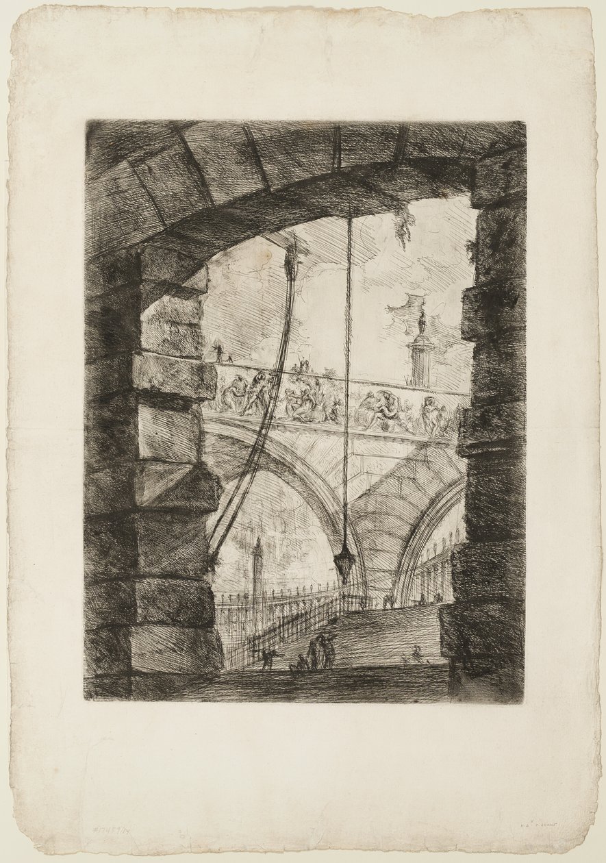 A Grand Piazza, placa 4 de Prisões Imaginárias de Giovanni Battista Piranesi
