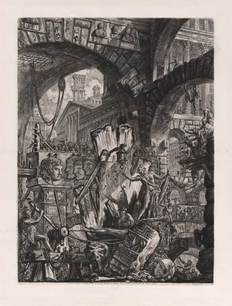 The Man on the Rack, placa 2 de Carceri d de Giovanni Battista Piranesi