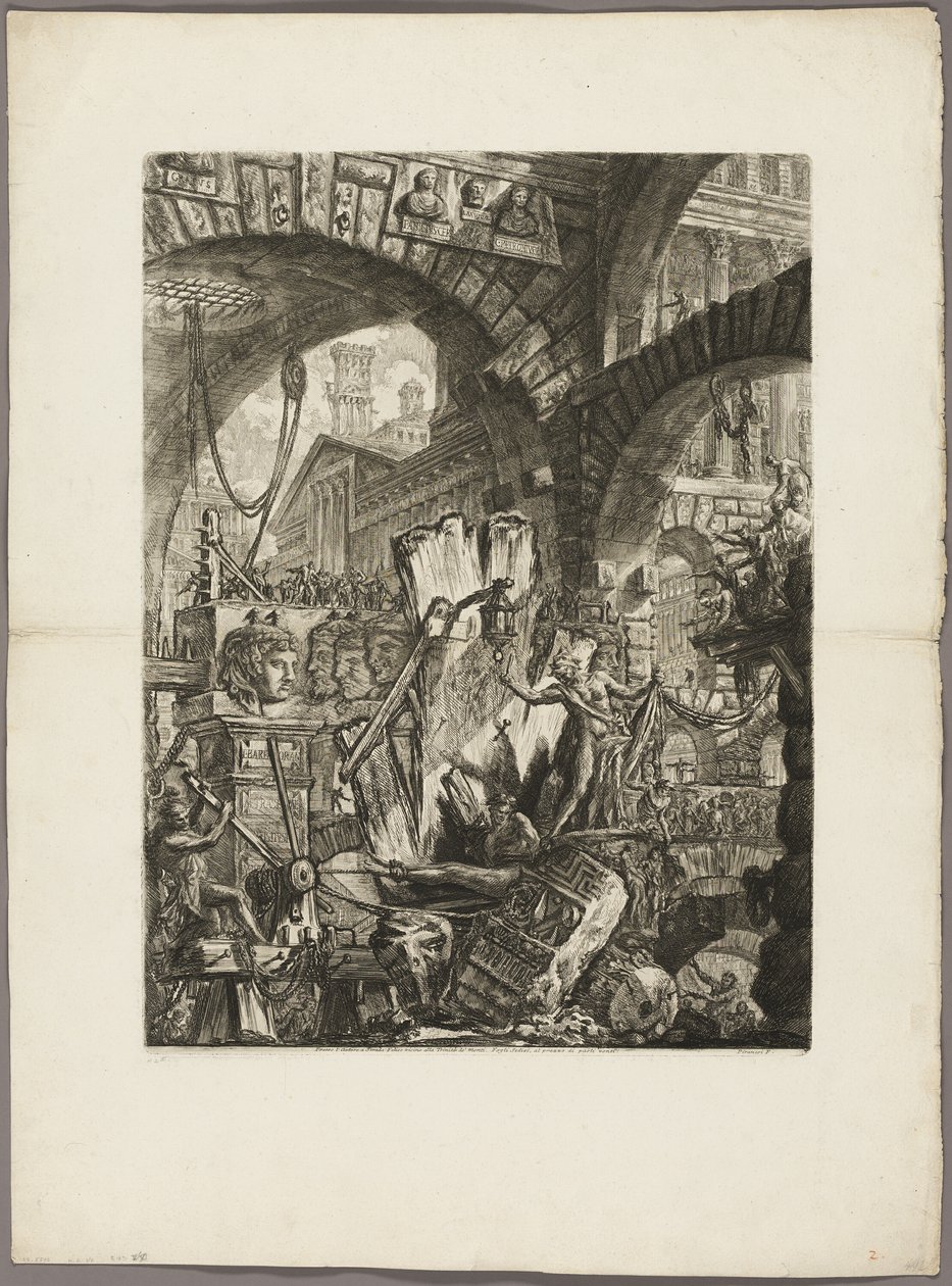 The Man on the Rack, placa 2 de Prisões Imaginárias de Giovanni Battista Piranesi