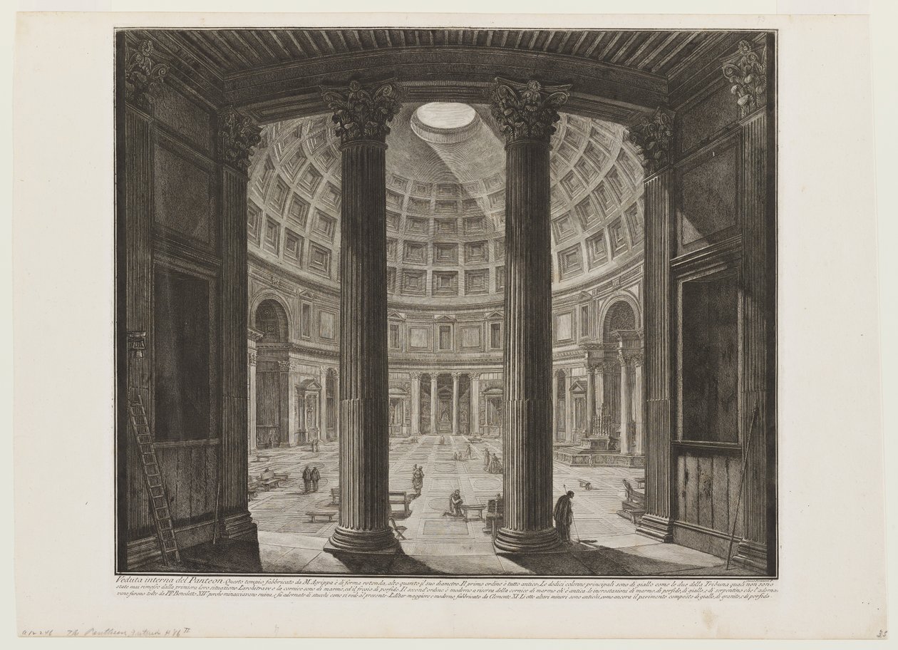 O Panteão, interior de Giovanni Battista Piranesi