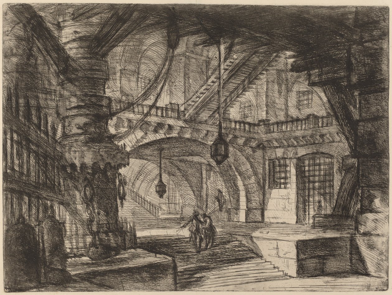 O cais com correntes de Giovanni Battista Piranesi
