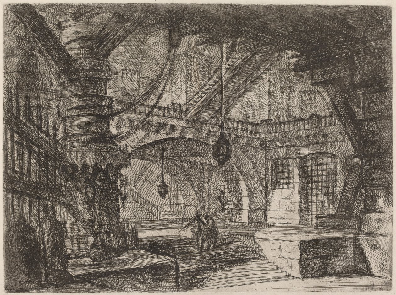 O cais com correntes de Giovanni Battista Piranesi
