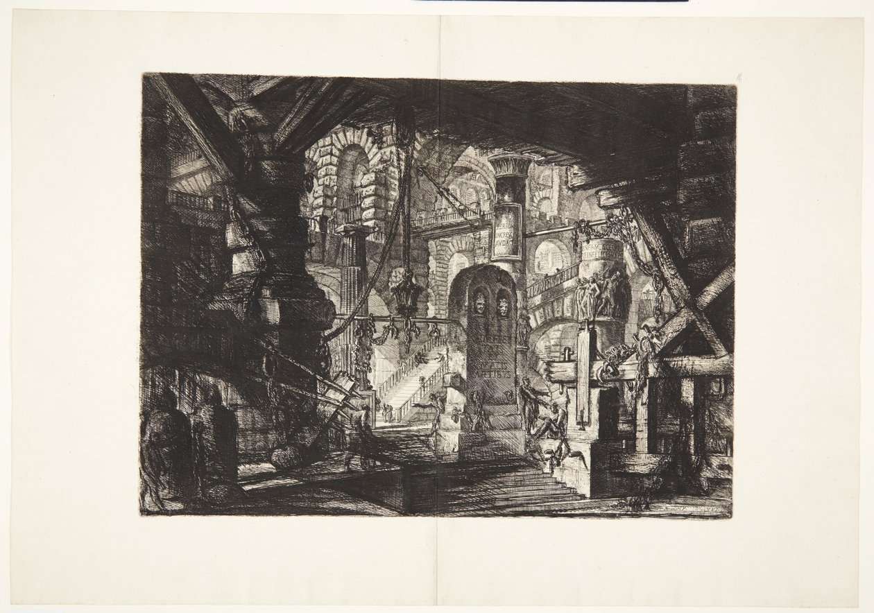 O cais com correntes de Giovanni Battista Piranesi