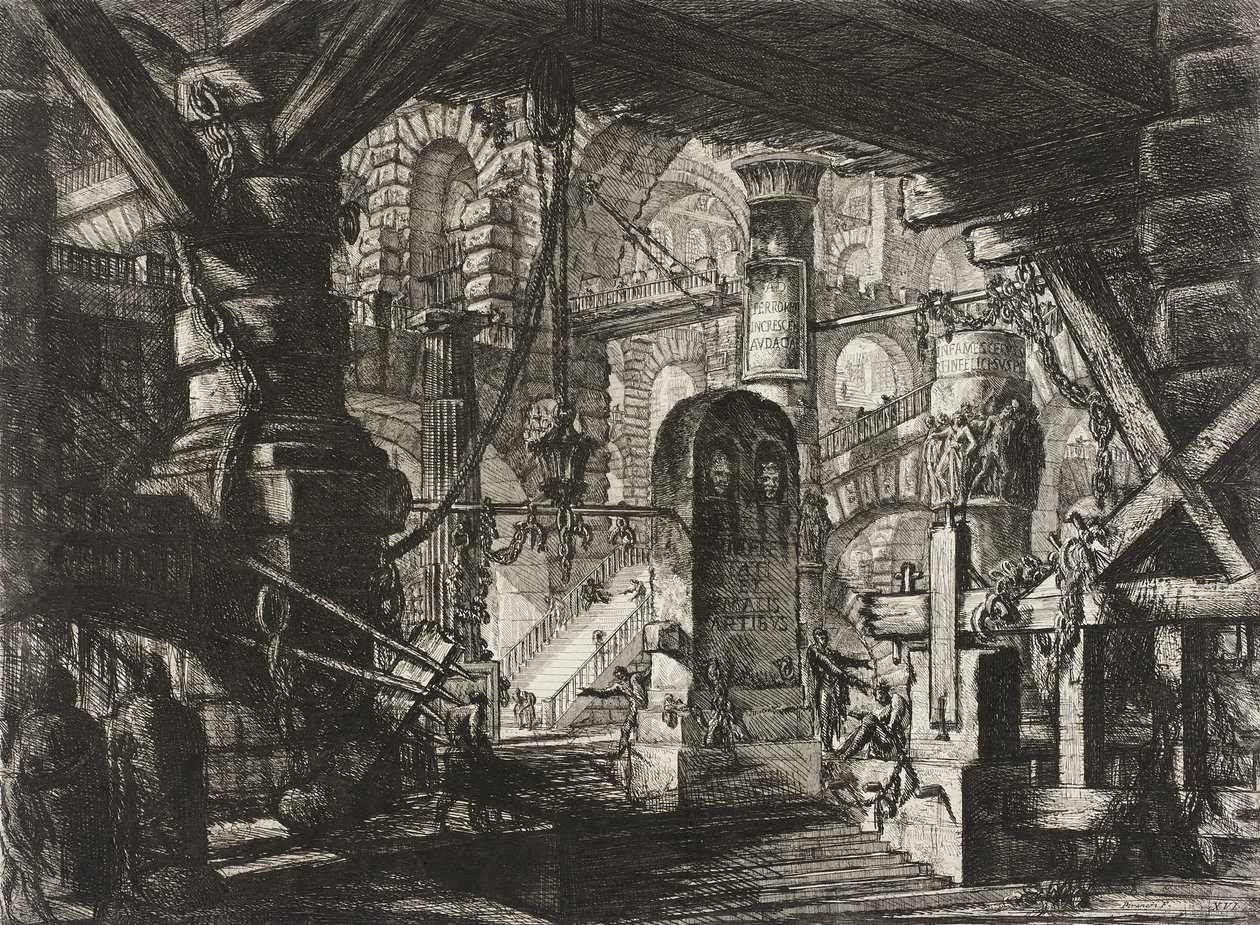 O cais com correntes de Giovanni Battista Piranesi