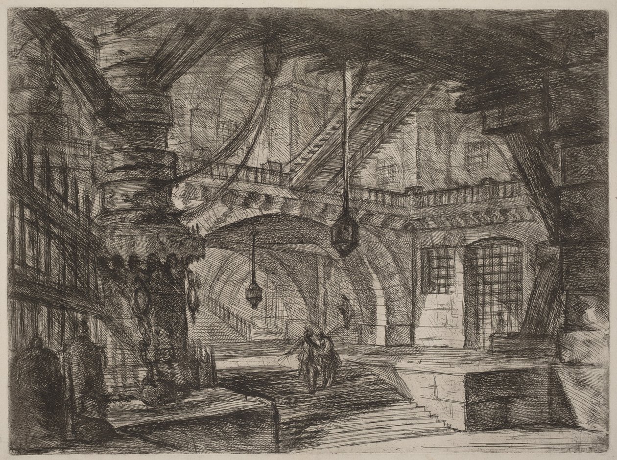 O cais com correntes de Giovanni Battista Piranesi