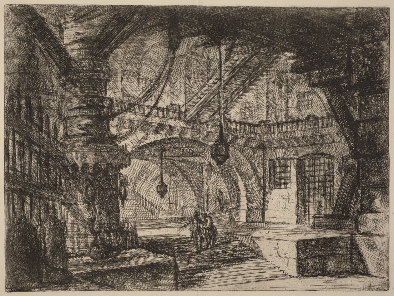 O cais com correntes de Giovanni Battista Piranesi