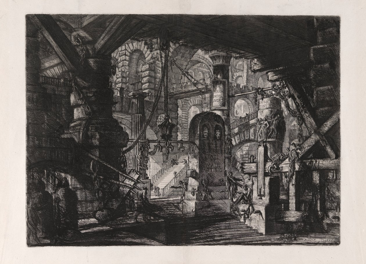O Cais com Correntes, placa 16 de Carceri d de Giovanni Battista Piranesi