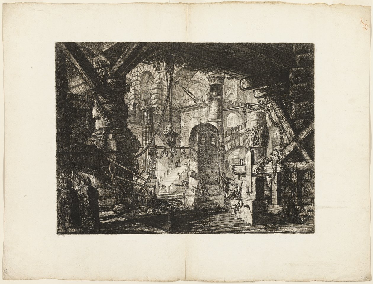 O Cais com Correntes, placa 16 de Prisões Imaginárias de Giovanni Battista Piranesi