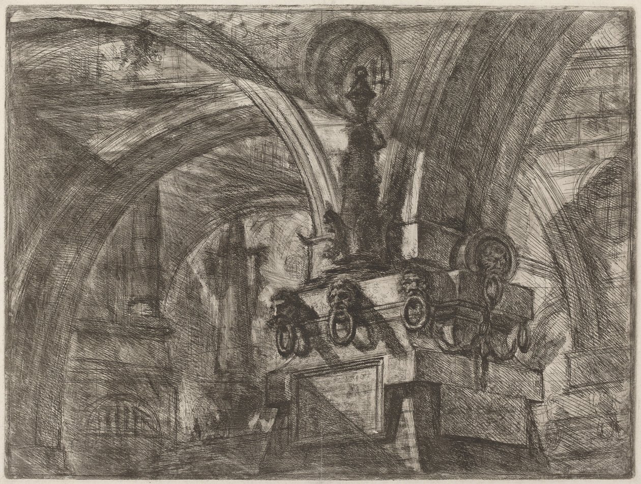 O cais com uma lâmpada de Giovanni Battista Piranesi