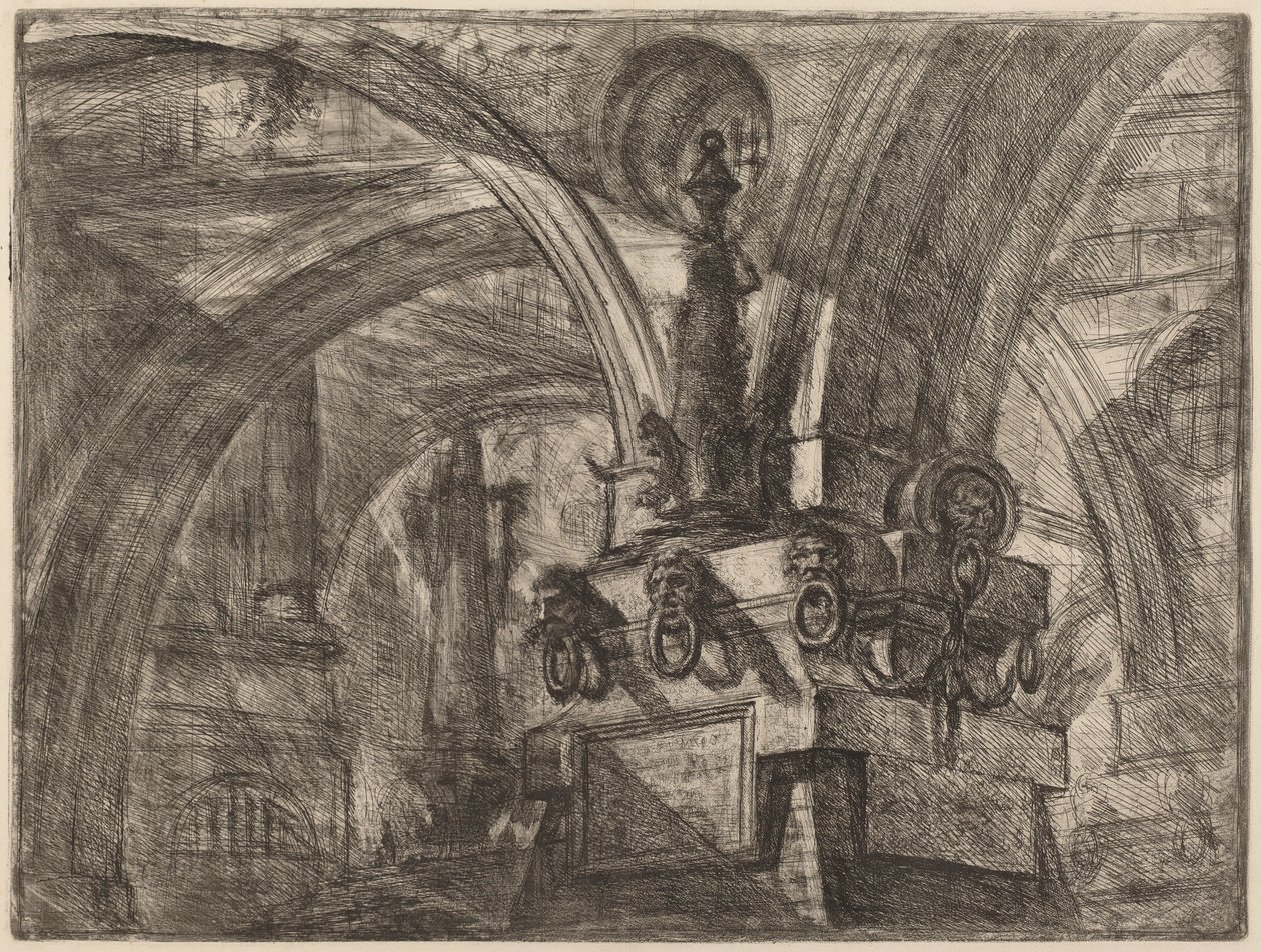 O cais com uma lâmpada de Giovanni Battista Piranesi