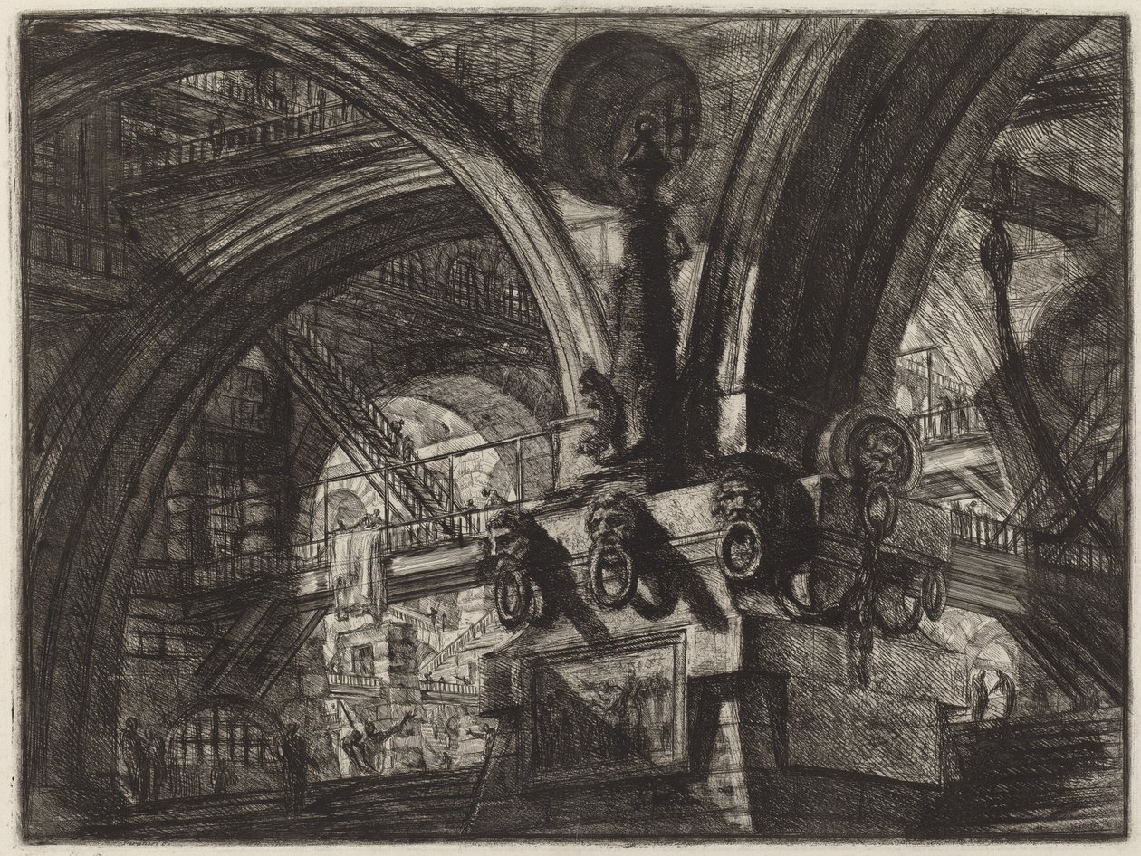 O cais com uma lâmpada de Giovanni Battista Piranesi