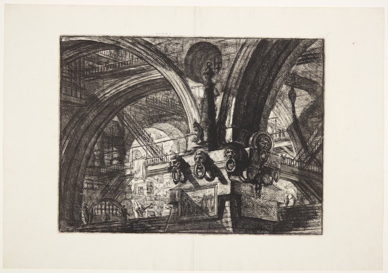 O cais com uma lâmpada de Giovanni Battista Piranesi