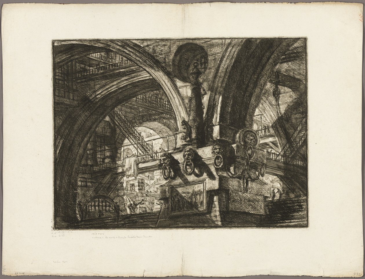 O Cais com uma Lâmpada, placa 15 de Prisões Imaginárias de Giovanni Battista Piranesi