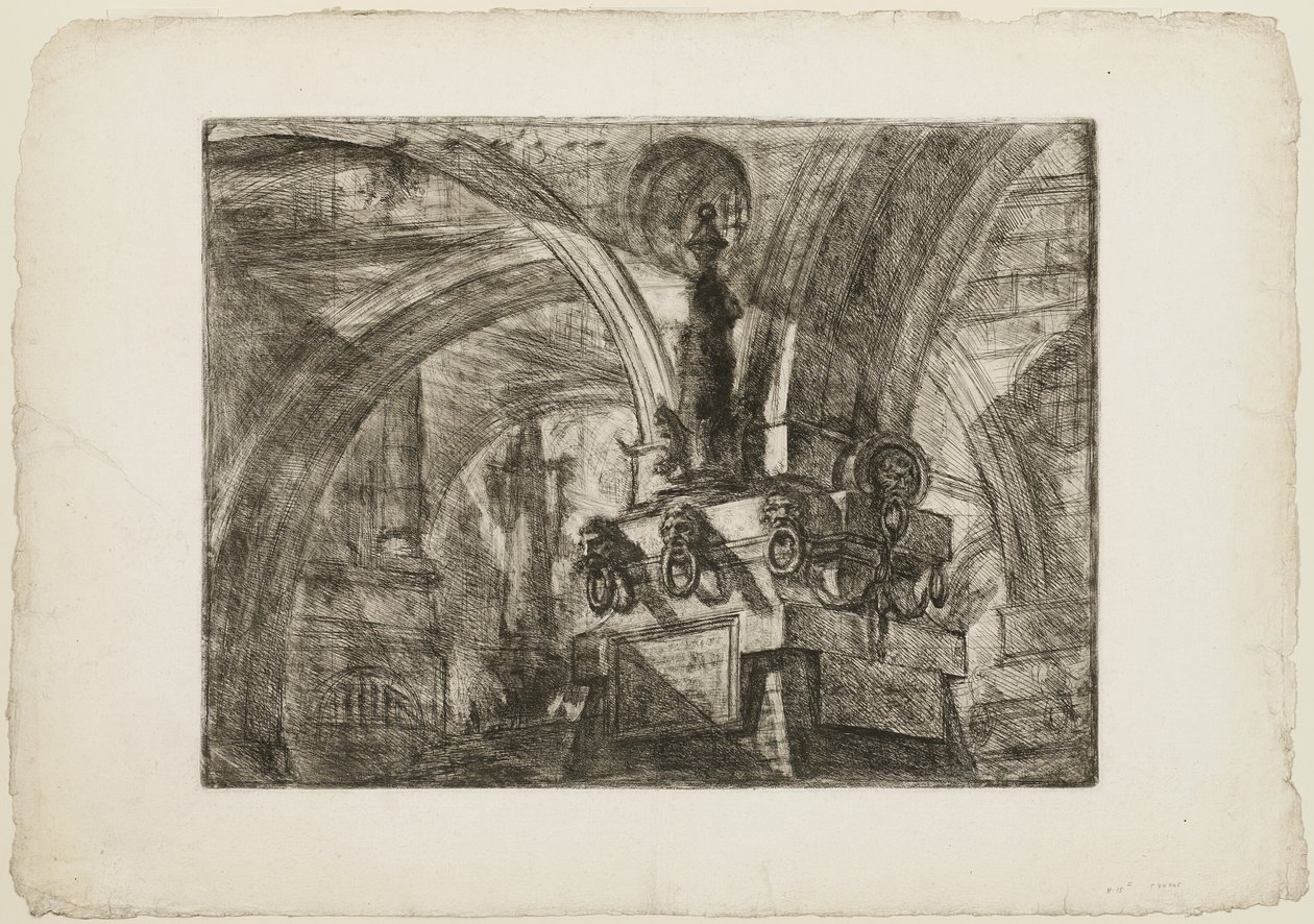 O Cais com uma Lâmpada, placa 15 de Prisões Imaginárias de Giovanni Battista Piranesi