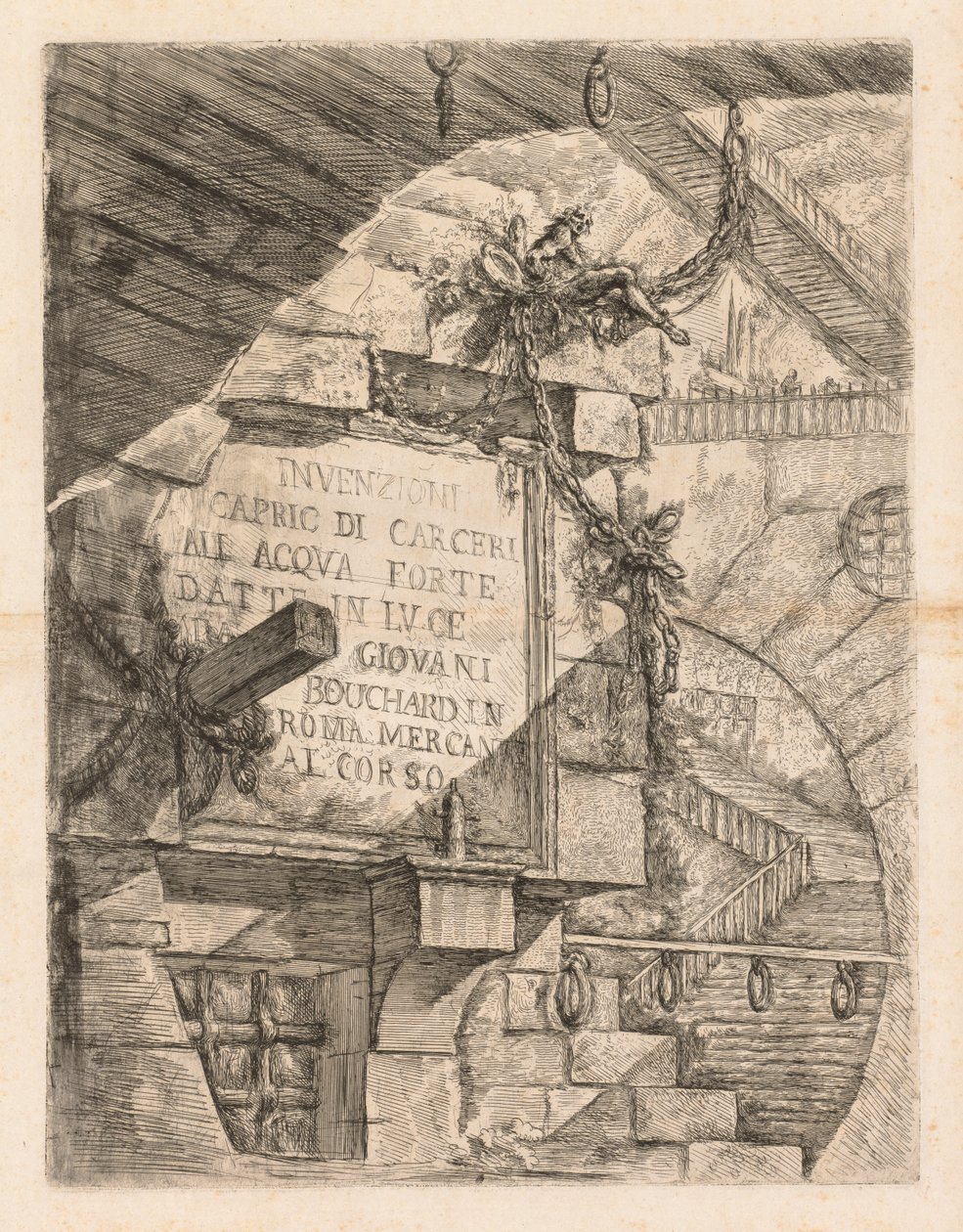 As Prisões, 1745-1750. de Giovanni Battista Piranesi