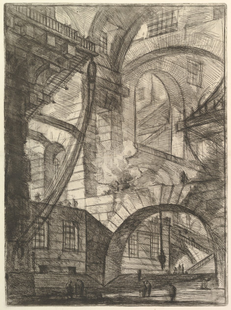 The Smoking Fire, de Carceri dinvenzione Imaginary Prisons, ca. 1749-50. de Giovanni Battista Piranesi