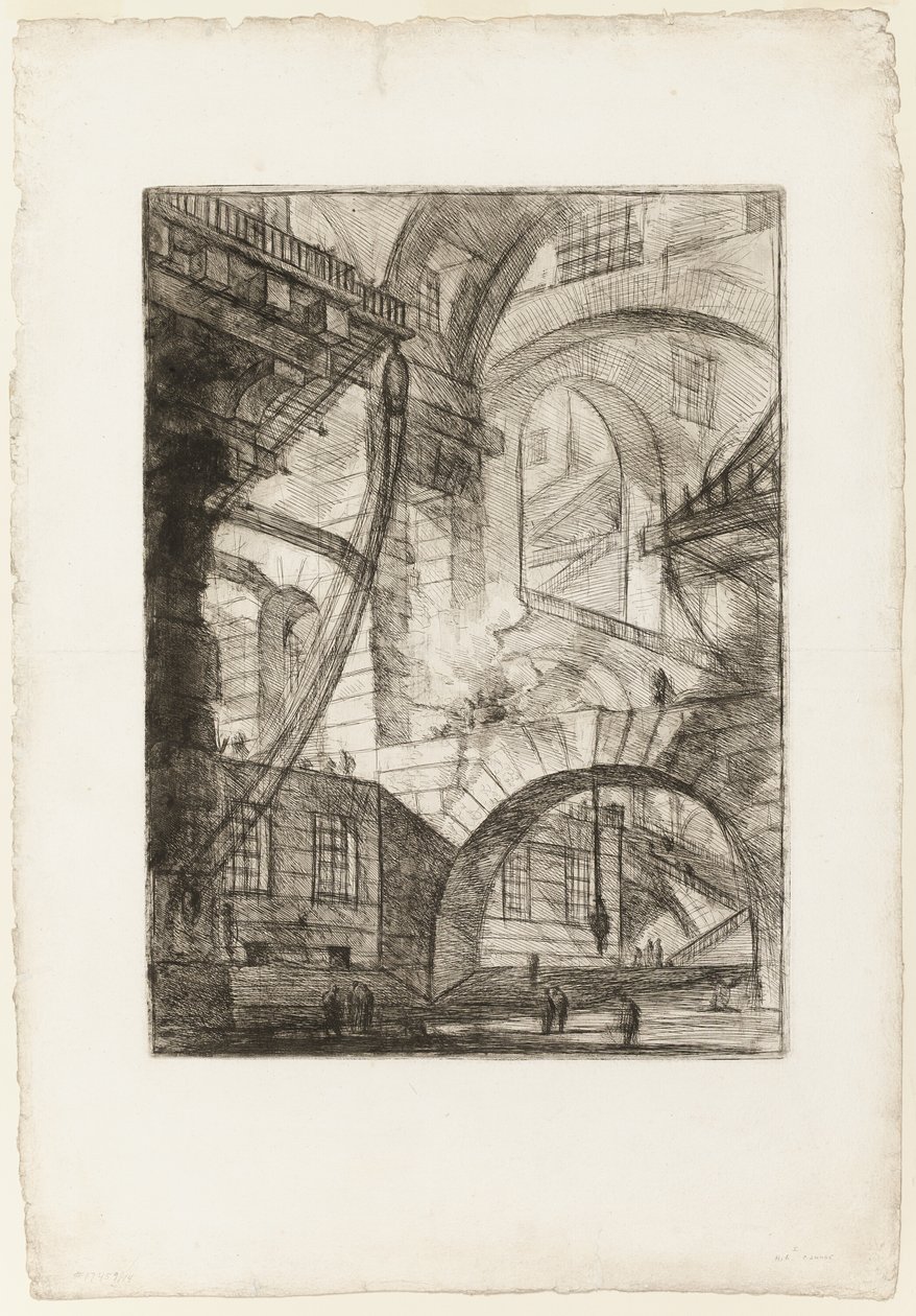 The Smoking Fire, placa 6 de Prisões Imaginárias de Giovanni Battista Piranesi