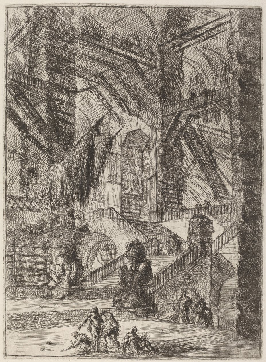 A escadaria com troféus de Giovanni Battista Piranesi