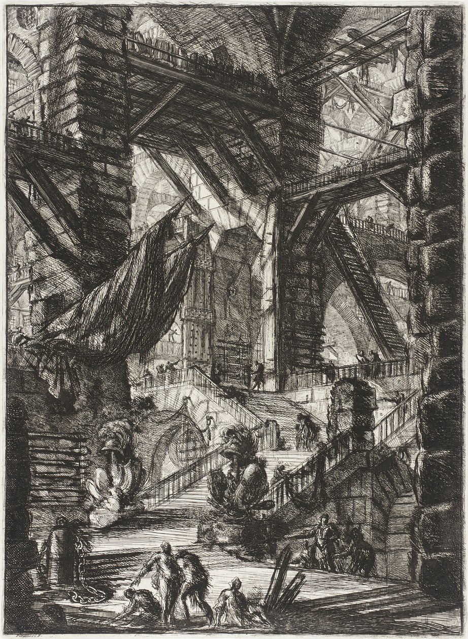 A escadaria com troféus de Giovanni Battista Piranesi