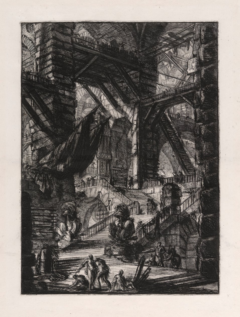 A Escadaria com Troféus, placa 8 de Carceri d de Giovanni Battista Piranesi