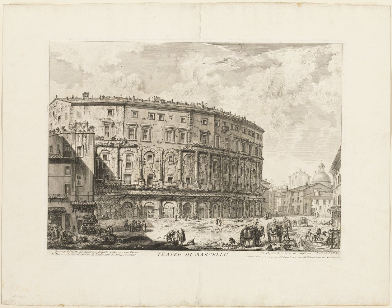 O Teatro de Marcelo, de Vistas de Roma de Giovanni Battista Piranesi