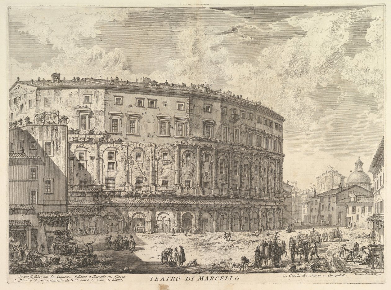 Teatro de Marcellus Marcellus Theatre, ca. 1757 de Giovanni Battista Piranesi
