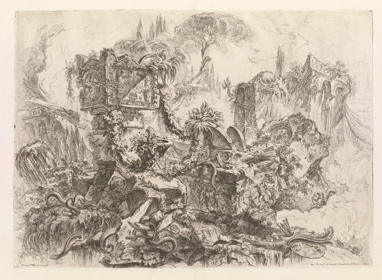 O Túmulo de Nero, de Grotteschi (Grotescos) de Giovanni Battista Piranesi