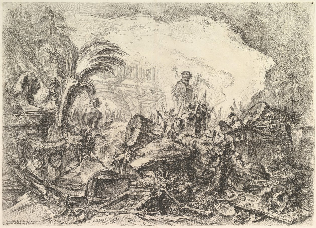 O Arco do Triunfo, de Grotteschi Grotesques, ca. 1748 de Giovanni Battista Piranesi