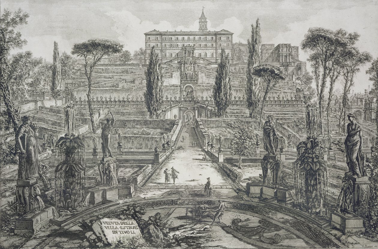 O Villa d&39;Este no Tivoli de Giovanni Battista Piranesi